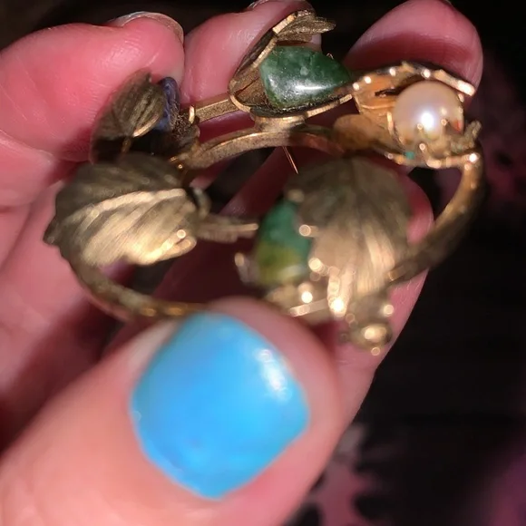 Sarah Coventry rare vintage precious stones brooch - Picture 7 of 7